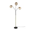 Lámparas Trio Paxton Lámpara de pie Negro-dorado, 3 luces
