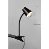 Lámparas Reality Pongo Flexos con pinza LED Negro, 1 luz