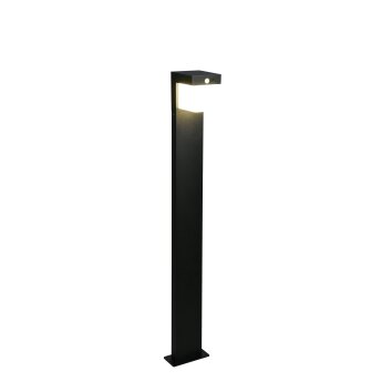 Lámparas Reality COLOMBO Lámpara de pie para exterior LED Negro, 1 luz, Sensor de movimiento