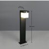 Lámparas Reality COLOMBO Lámpara de pie para exterior LED Negro, 1 luz, Sensor de movimiento