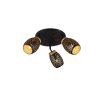 Lámparas Reality Bidar Plafones dorado, Negro, 3 luces