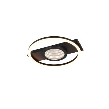 Lámparas Reality Wheeler Plafones LED Negro, 1 luz
