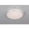 Lámparas Reality Varda Plafones LED Blanca, 1 luz, Mando a distancia