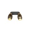 Lámparas Reality Bidar Spot techo Negro-dorado, 2 luces