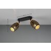 Lámparas Reality Bidar Spot techo Negro-dorado, 2 luces