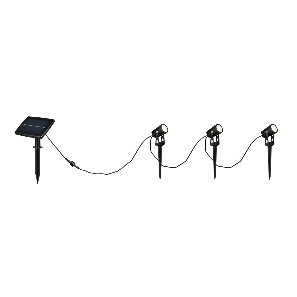 Lámparas Reality OBIDOS Foco de jardín LED Negro, 3 luces main product photo