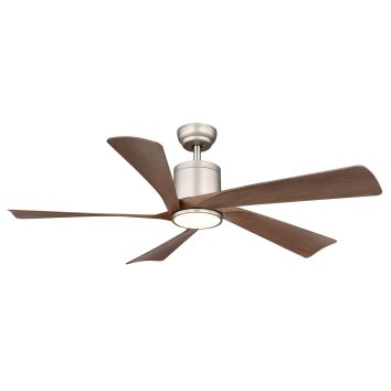 Lámparas Globo Lighting Modesto lámpara ventilador de techo LED Gris, 1 luz, Mando a distancia