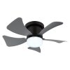 Lámparas Globo Lighting Hines lámpara ventilador de techo LED Gris, Negro, 1 luz, Mando a distancia