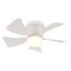 Lámparas Globo Lighting Hines lámpara ventilador de techo LED Blanca, 1 luz, Mando a distancia