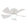 Lámparas Globo Lighting Hines lámpara ventilador de techo LED Blanca, 1 luz, Mando a distancia