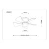 Lámparas Globo Lighting Hines lámpara ventilador de techo LED Blanca, 1 luz, Mando a distancia