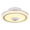 Lámparas Globo Lighting Shelly lámpara ventilador de techo LED Blanca, 1 luz, Mando a distancia