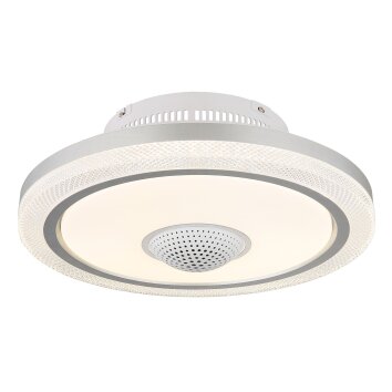 Lámparas Globo Lighting Shelly lámpara ventilador de techo LED Blanca, 1 luz, Mando a distancia
