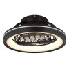 Lámparas Globo Lighting Deanne lámpara ventilador de techo LED Negro, 1 luz, Mando a distancia, Cambia de color