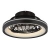 Lámparas Globo Lighting Deanne lámpara ventilador de techo LED Negro, 1 luz, Mando a distancia, Cambia de color