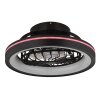 Lámparas Globo Lighting Deanne lámpara ventilador de techo LED Negro, 1 luz, Mando a distancia, Cambia de color