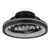 Lámparas Globo Lighting Deanne lámpara ventilador de techo LED Negro, 1 luz, Mando a distancia, Cambia de color