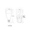 Lámparas Globo Lighting E27 9 Watt blanco cálido 850 Lumen