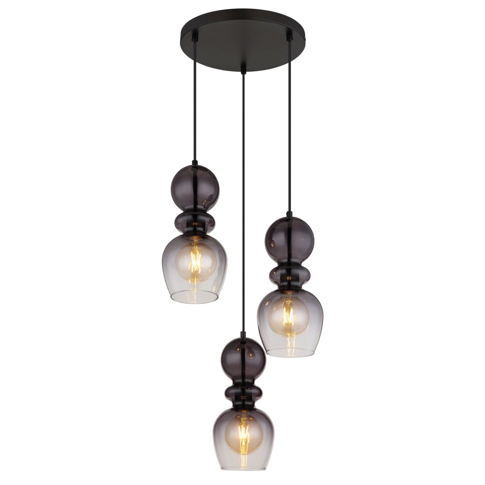 Lámparas Globo Lighting Clarity Lámparas suspendidas Negro, 3 luces main product photo