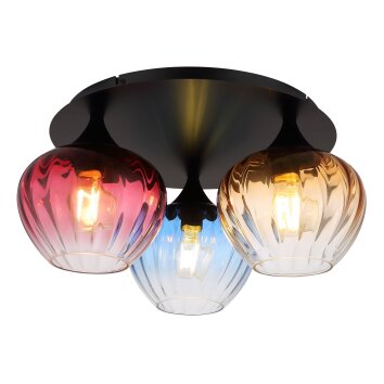 Lámparas Globo Lighting Sander Plafones Negro, 3 luces