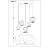 Lámparas Globo Lighting Sander Lámparas suspendidas Negro, 5 luces