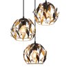 Lámparas Globo Lighting Mika Lámparas suspendidas Negro, 3 luces