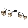 Lámparas Globo Lighting Mika Plafones Negro, 4 luces