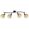 Lámparas Globo Lighting Mika Plafones Negro, 4 luces