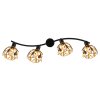Lámparas Globo Lighting Mika Plafones Negro, 4 luces