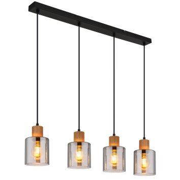 Lámparas Globo Lighting Aleidis Lámparas suspendidas marrón oscuro, Negro, 4 luces