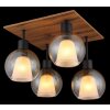 Lámparas Globo Lighting I Plafones Crudo, Negro, 4 luces