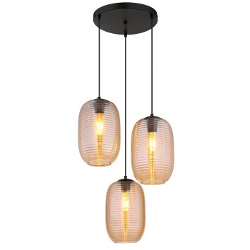 Lámparas Globo Lighting Jefrey Lámparas suspendidas Negro, 3 luces