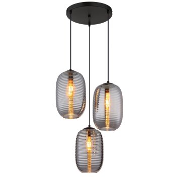 Lámparas Globo Lighting Jefrey Lámparas suspendidas Negro, 3 luces