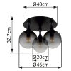 Lámparas Globo Lighting Dalton Plafones Negro, 3 luces