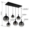 Lámparas Globo Lighting Dalton Lámparas suspendidas Negro, 6 luces