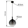 Lámparas Globo Lighting Dalton Lámparas suspendidas Negro, 1 luz