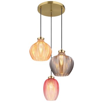 Lámparas Globo Lighting Jessica Lámparas suspendidas dorado, 3 luces