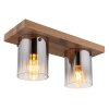 Lámparas Globo Lighting Underwood Plafones Madera oscura, Crudo, 2 luces