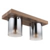 Lámparas Globo Lighting Underwood Plafones Madera oscura, Crudo, 2 luces