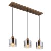 Lámparas Globo Lighting Underwood Lámparas suspendidas Madera oscura, Crudo, 3 luces