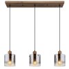 Lámparas Globo Lighting Underwood Lámparas suspendidas Madera oscura, Crudo, 3 luces