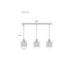 Lámparas Globo Lighting Underwood Lámparas suspendidas Madera oscura, Crudo, 3 luces