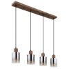 Lámparas Globo Lighting Underwood Lámparas suspendidas Madera oscura, Crudo, 4 luces