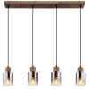 Lámparas Globo Lighting Underwood Lámparas suspendidas Madera oscura, Crudo, 4 luces