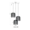 Lámparas Globo Lighting Dichti Lámparas suspendidas Color arena, 3 luces