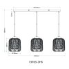 Lámparas Globo Lighting Dichti Lámparas suspendidas Negro, 3 luces