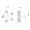 Lámparas Globo Lighting Floriella Plafones LED dorado, 1 luz