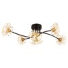Lámparas Globo Lighting Fiore Plafones Negro, 6 luces