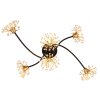 Lámparas Globo Lighting Fiore Plafones Negro, 6 luces