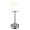 Lámparas Globo Lighting Haku Lámparas de mesa LED Níquel brillo, Níquel-mate, 1 luz